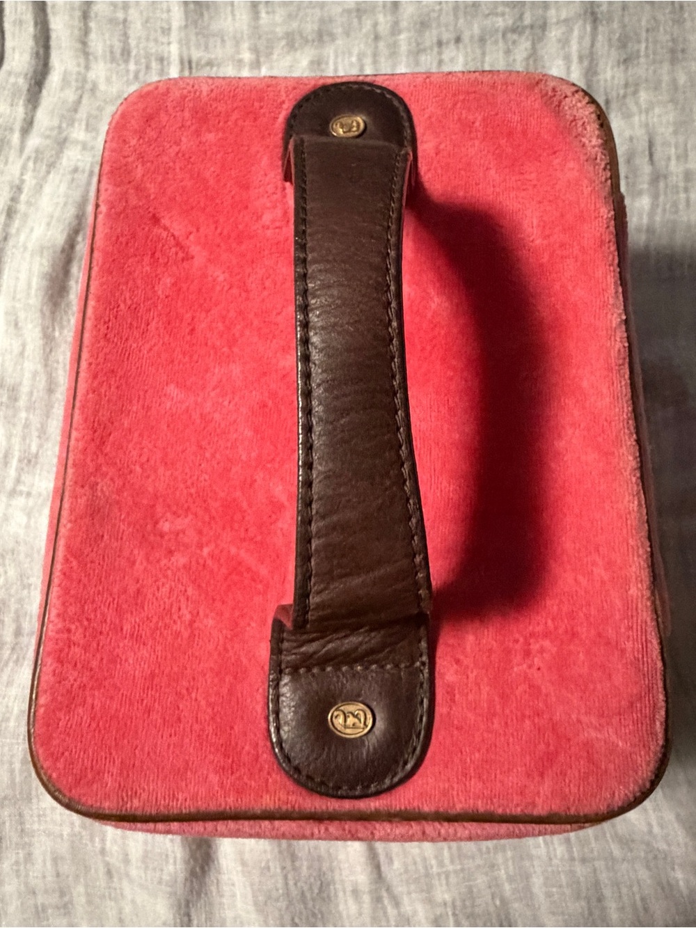 Juicy Couture Pink Velvet Travel Jewelry makeup Case train case rare - Picture 5 of 10